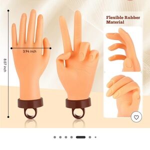 Realistic Practice Hand for Acrylic Nails